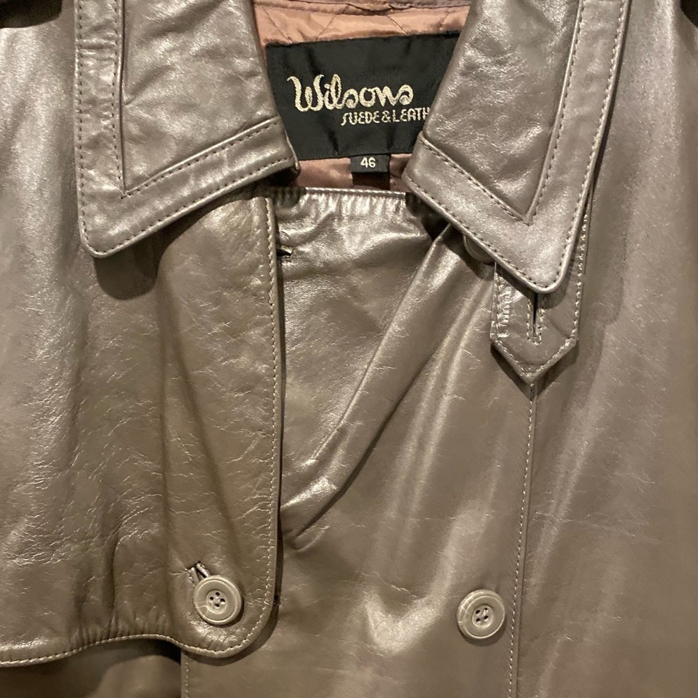 A real ole Skool leather trench coat